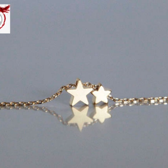 Tiny Gold Star Necklace/bracelet/anklet, Handmade - Picture 3 of 5
